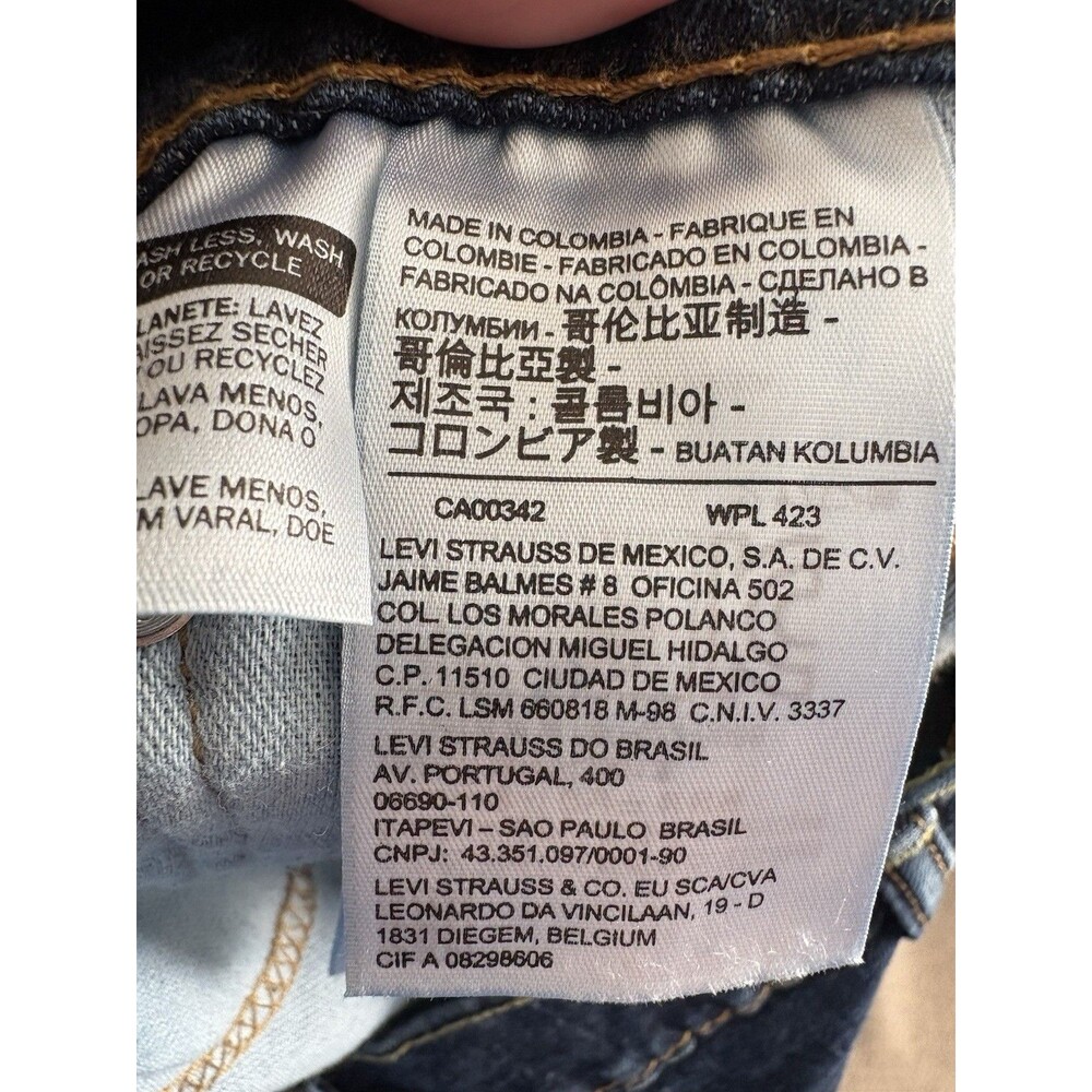 Men's Levi's 514 Straight Fit Stretch Jeans 38X30 Dark Wash Levi Strauss - Picture 5 of 7